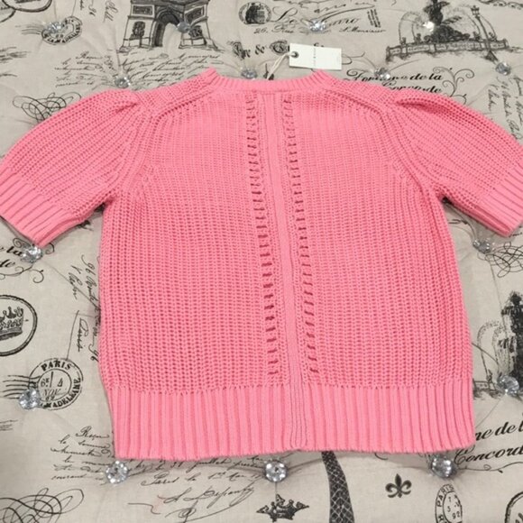 Lucky Brand Pleat Shoulder Short Sleeve Sweater - Picture 6 of 8